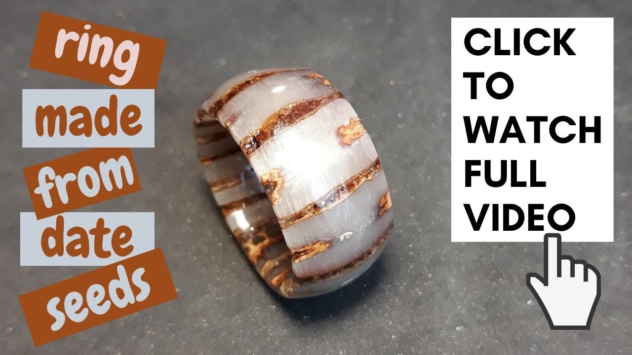 ring made from date seeds | biddi's creativity|how to make rings|handmade rings