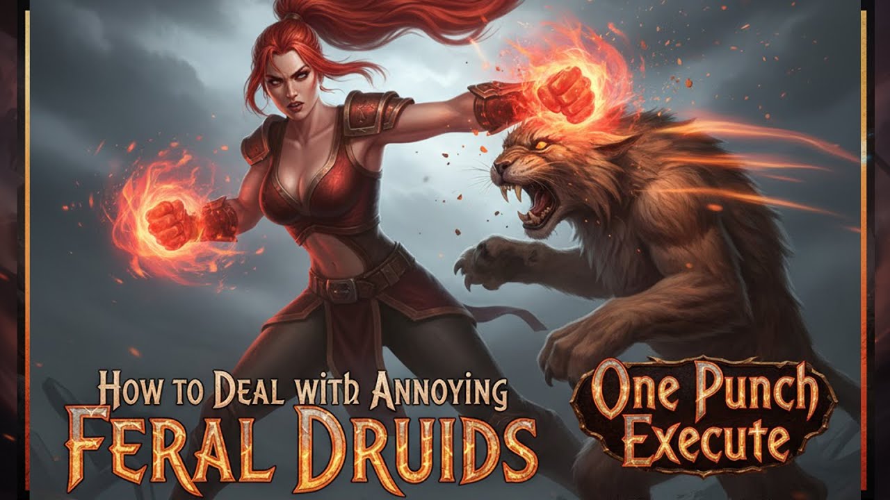 How to Deal with Annoying Feral Druids – The One Punch Execute Fury Warrior Build  Bronzebeard PvP