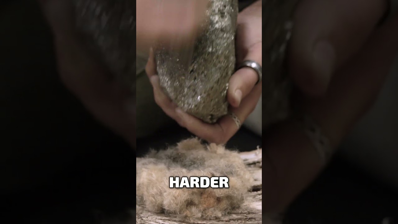 Making Fire with 2 Rocks