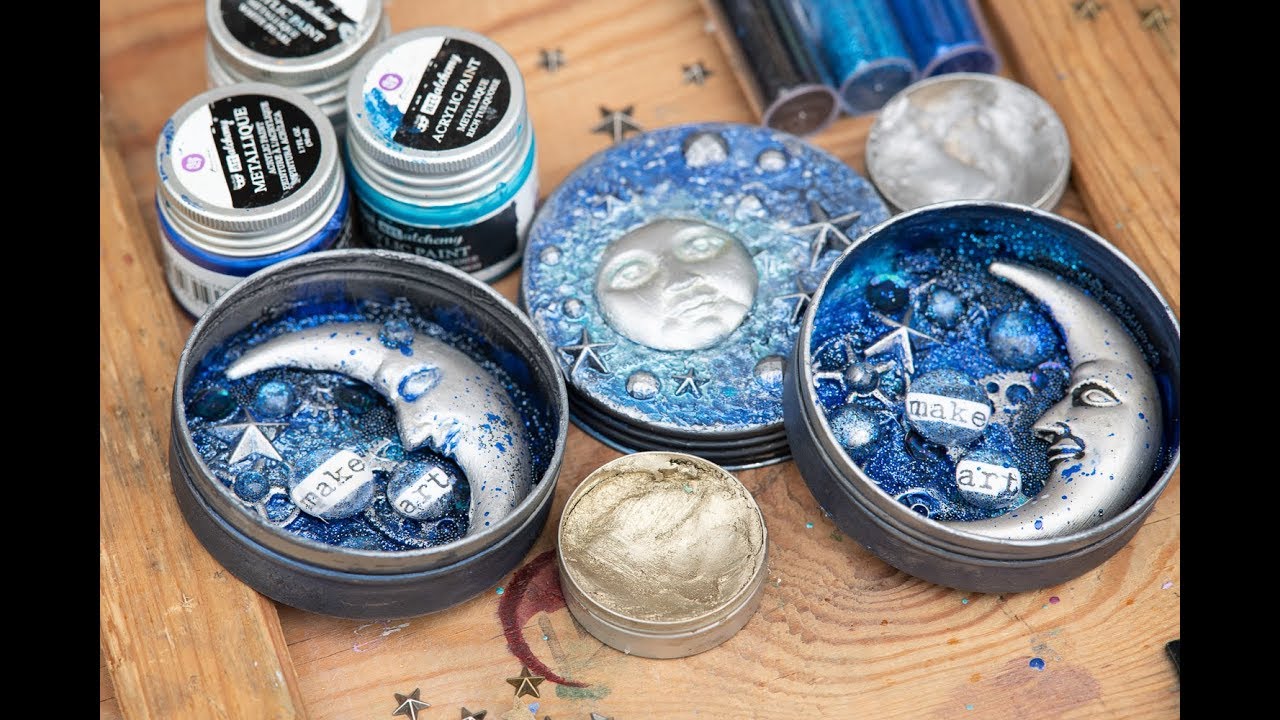 Mixed Media Minutes with Finnabair - Altered Tin Shadowbox
