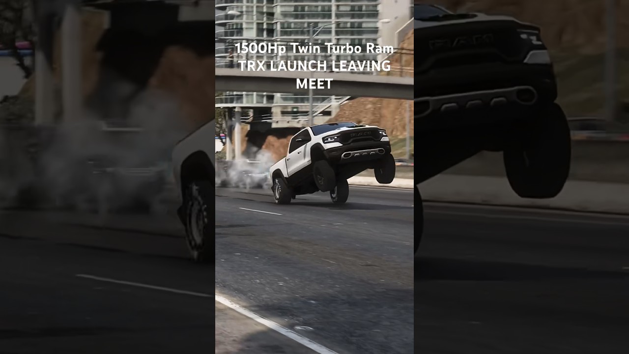 1500Hp Ram TRX WHEELIE AFTER MEET!! #trx #ram #srt #srt8 #trackhawk #dodge #1000hp #hellcat #fastcar