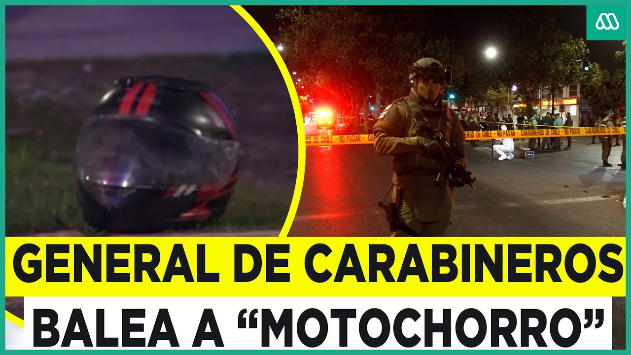 General de Carabineros balea a “motochorro”: Delincuente había robado un celular a transeúnte