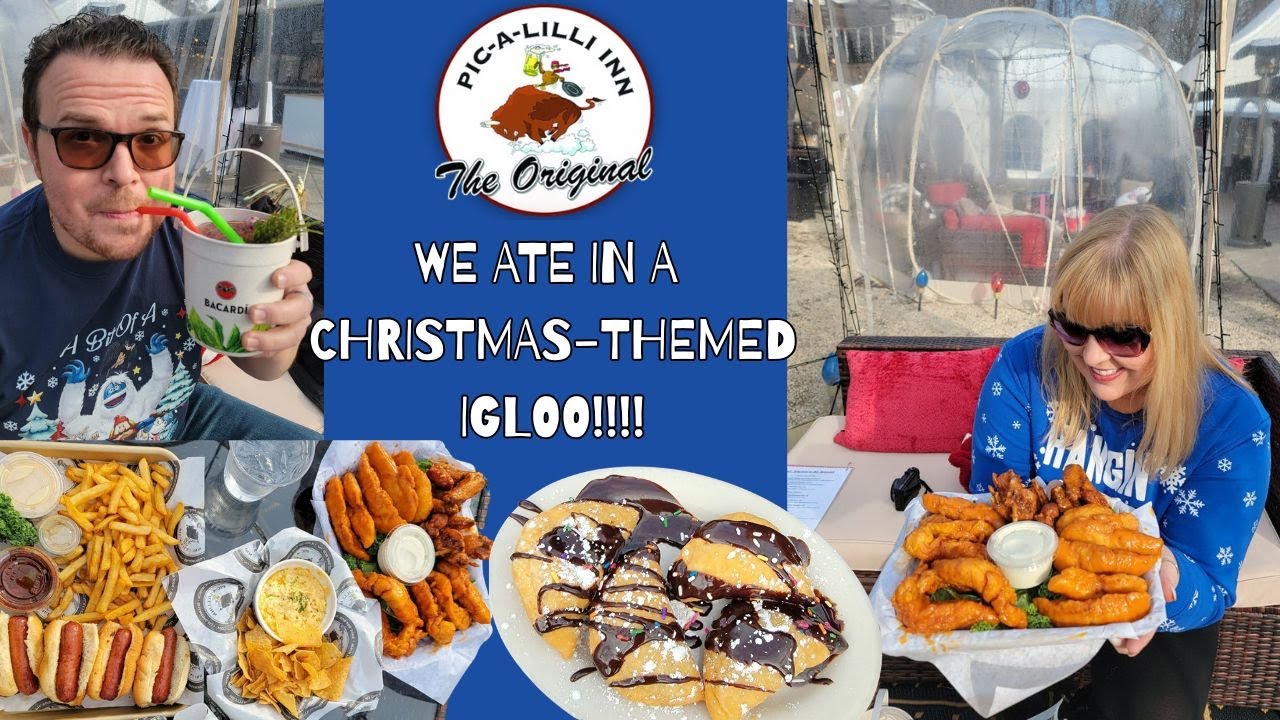 Pic-A-Lilli Inn - EATING IN A CHRISTMAS-THEMED IGLOO! Vlogmas Day 10!