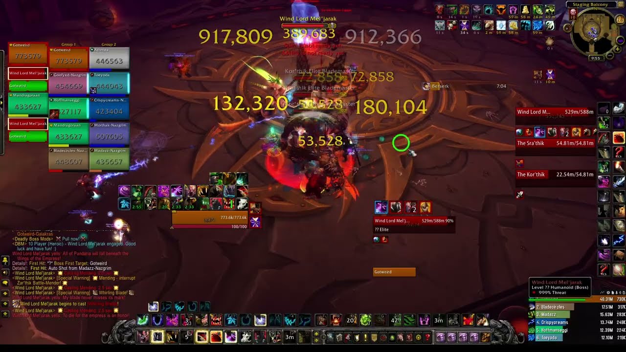 MoP Guardian Druid vs Heroic Wind Lord (solo tank)