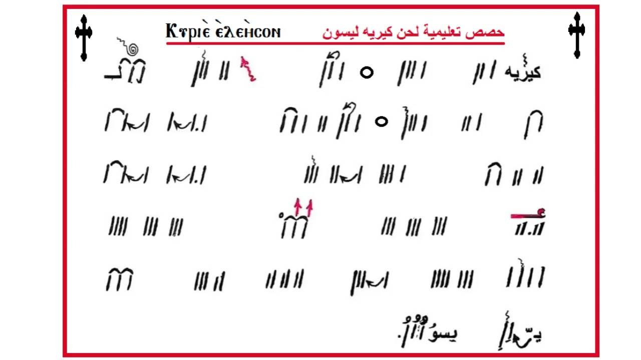 حصص تغليمية في لحن كيريه ليسون لأيام الصوم الكبير وثلاث أيام صوم نينوى