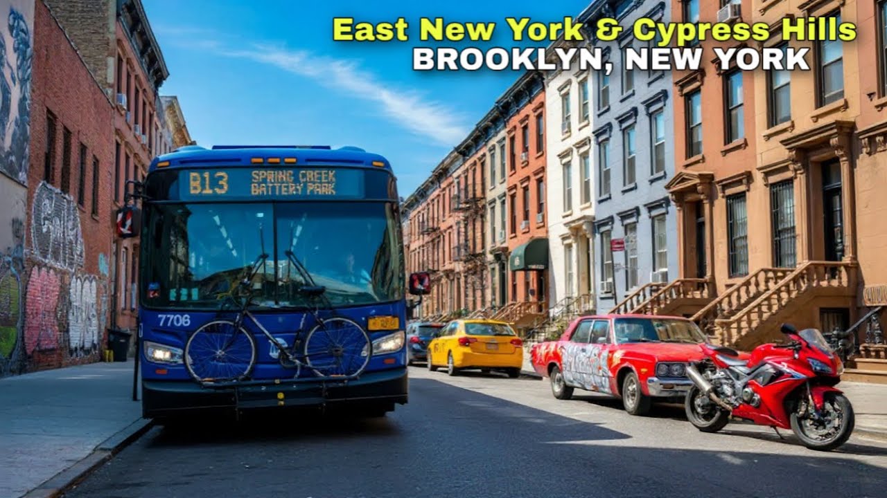 NYC E Scooter Ride on Essex Street, Linwood Street & Elton Street East New York & Cypress Hills 4K