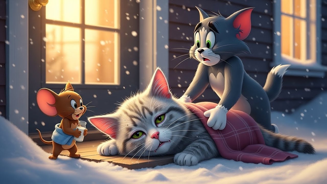 Tom and Jerry Care for a Sick Mother Cat