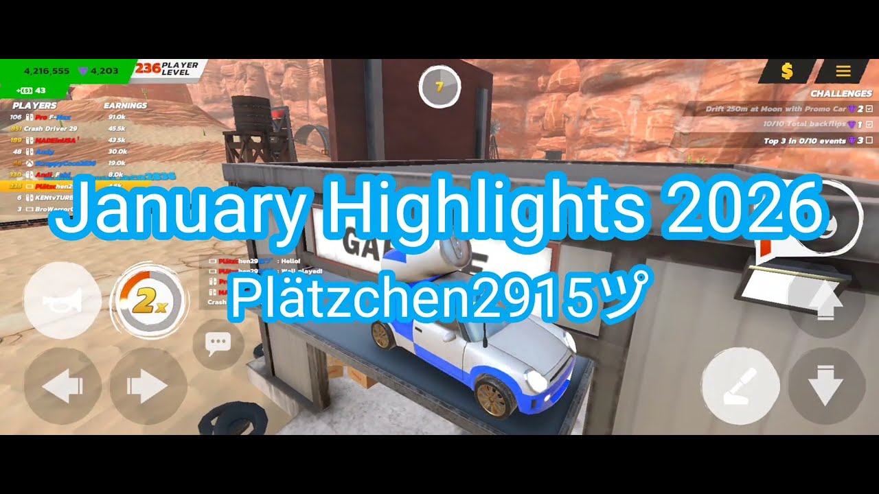 January Highlights 2026 Plätzchen2915ツ゚ 1月のハイライト動画 クラッシュドライブ３ Crash Drive 3