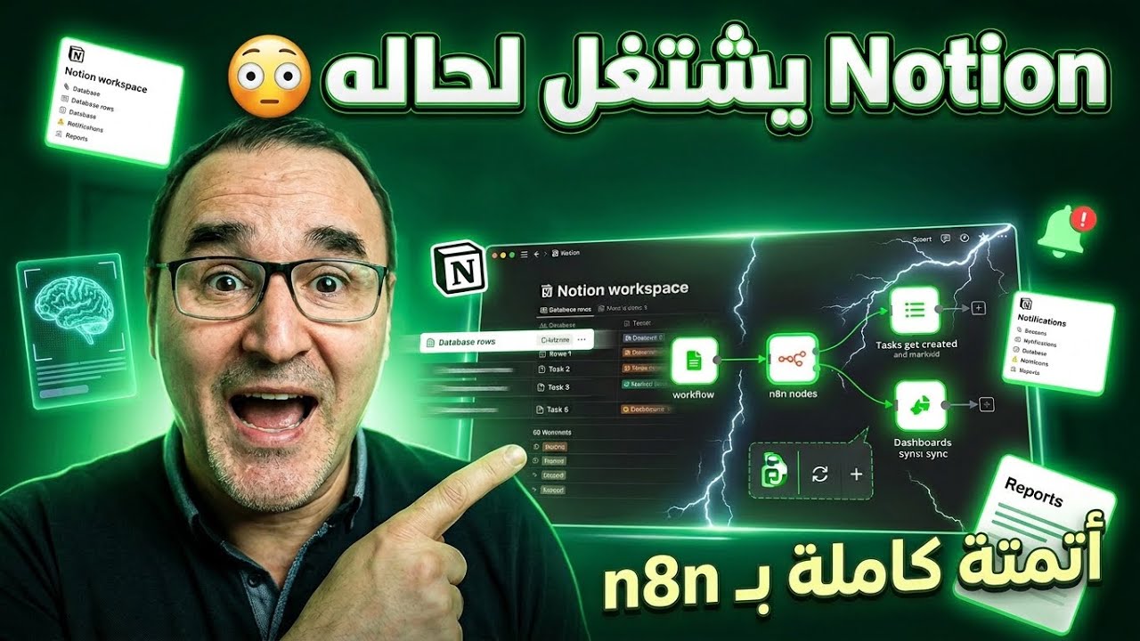 بنيت نظام Notion يشتغل لحاله 🤯 | أتمتة كاملة باستخدام n8n