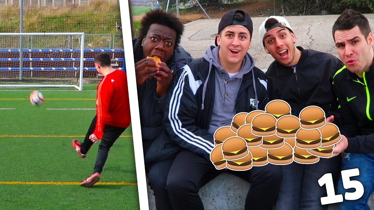 &iexcl;&iexcl;EL RETO DE LAS HAMBURGUESAS!! &iexcl;FUTBOL VIDA REAL!