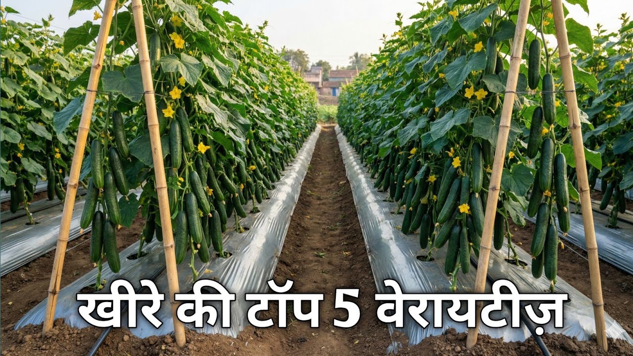 फरवरी में खीरे की खेती | Top 5 Hybrid Cucumber Varieties | 1 बीघा = लाखों की कमाई