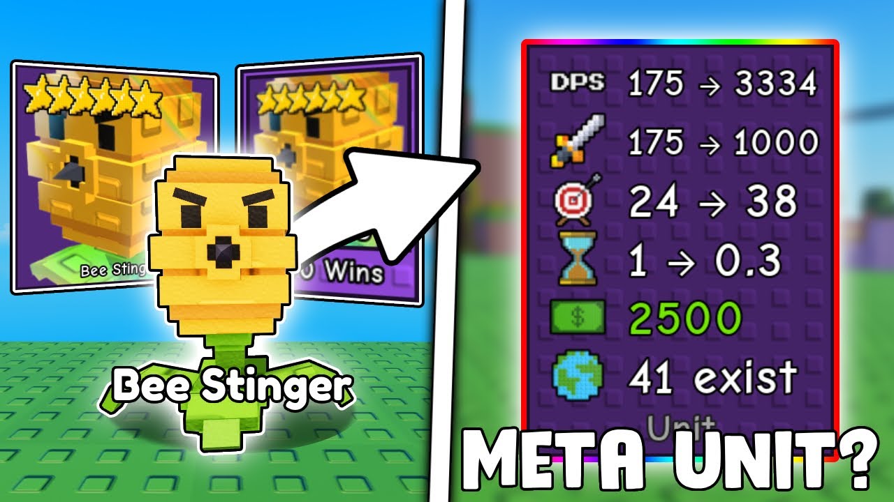 Is BEE STINGER New Meta Unit? Garden Tower Defense