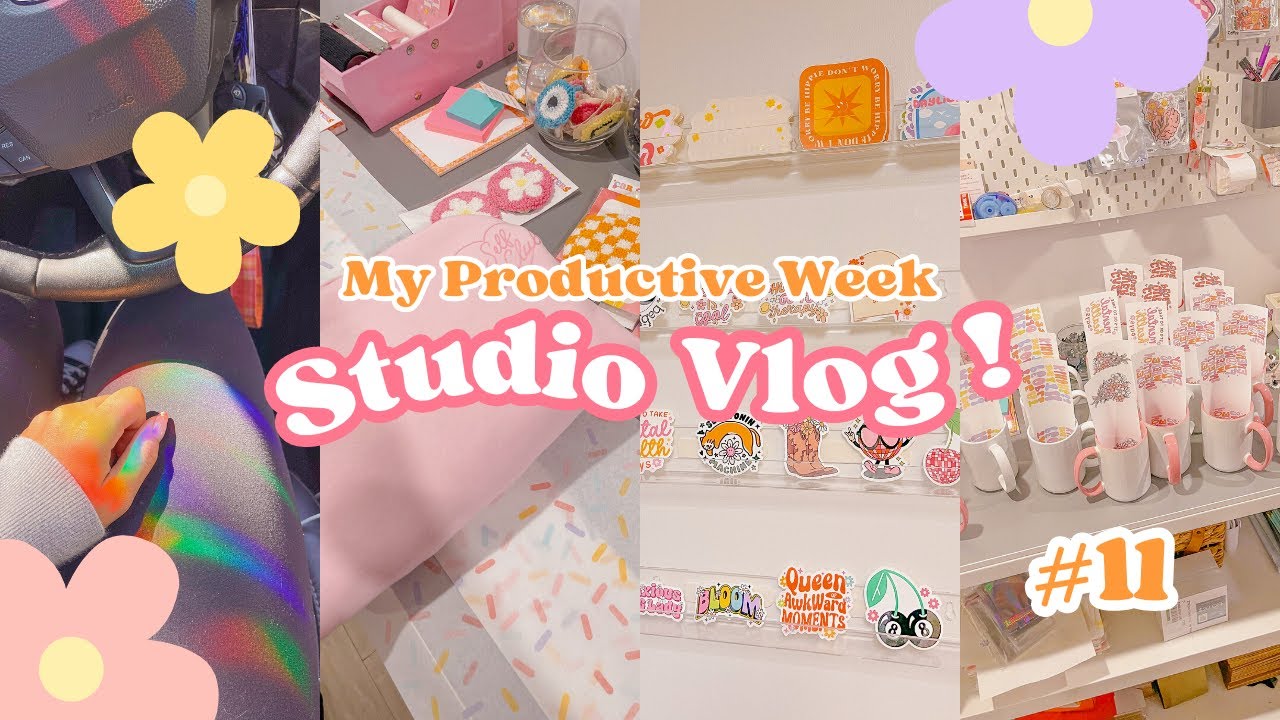 Making stickers & packaging wholesale orders!! ✿ Studio Vlog 11 #smallbusiness #productivity