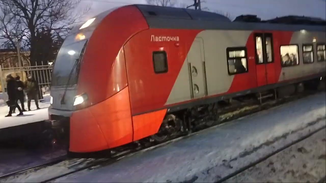 4 февраля Двойной Электропоезд Ласточка ЭС2Г-010+ЭС2Г-026 Сообщением Санкт-Петербург-Тосно Колпино