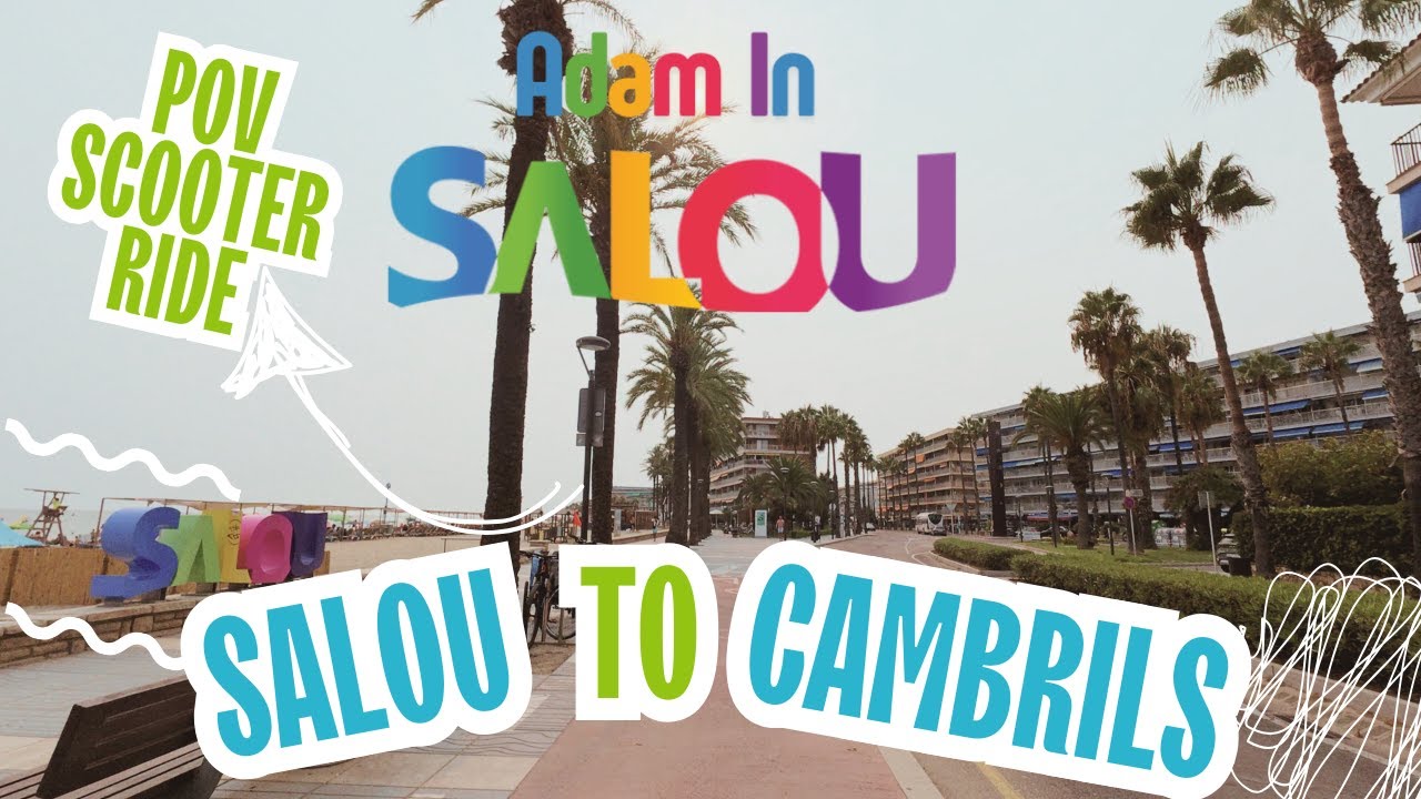 Scooter Ride POV Salou to Cambrils, Beach Adventure, Costa Dorada Spain