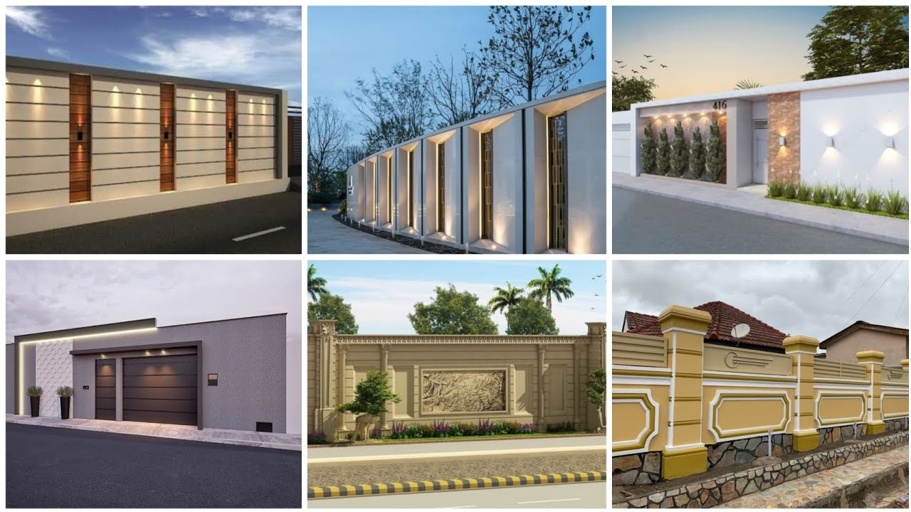 Modern Compound Wall Design | Boundary Wall Design | Home front Wall