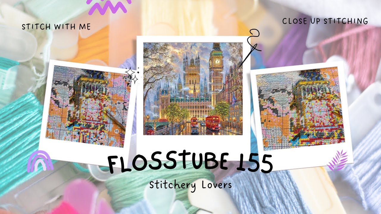 CLOSE UP Stitching PaintSomeWay Stamped Cross Stitch | Q & A | Tent Stitch | WIP | STITCHERY LOVERS