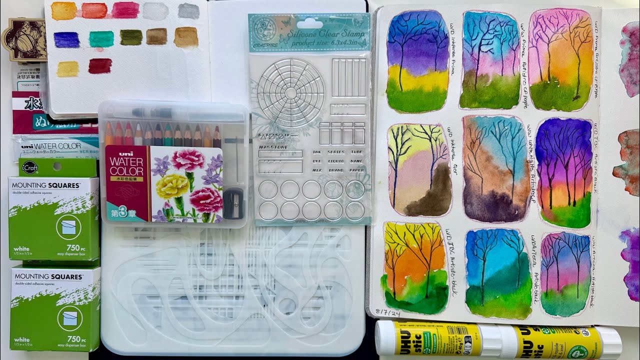 A little bit of everything! Art haul, swatching, sketchbook page & upcoming videos. 