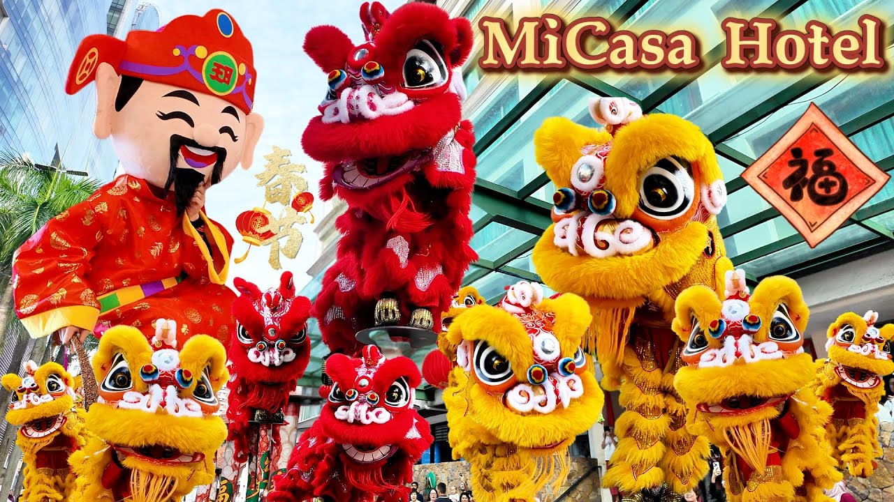 ACROBATIC Lion Dance Blessing @ Micasa Hotel | CNY 2025 | Kok Ngai 國藝体育会
