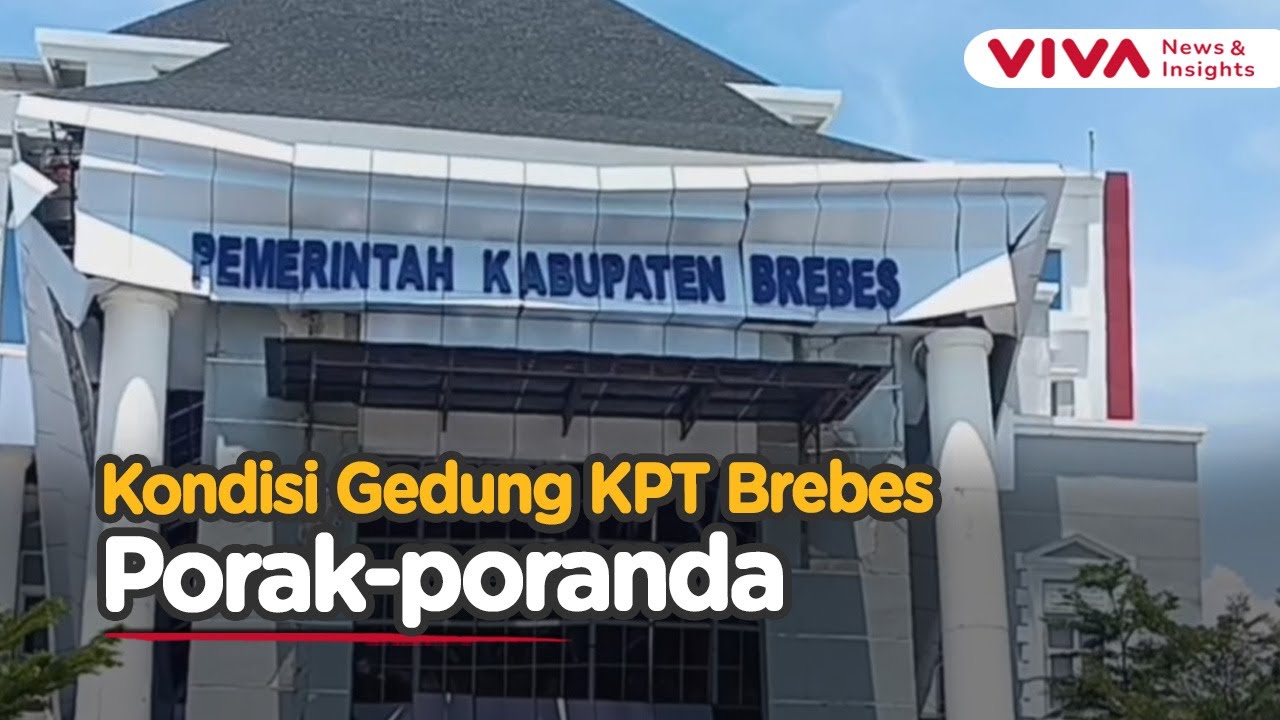 Baru 3 Tahun, Atap Gedung KPT Brebes Senilai Rp120 M Ambruk