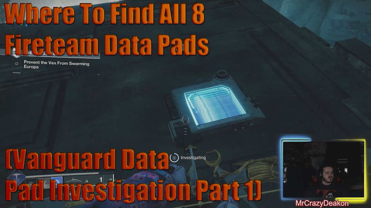 Destiny 2 Where To Find All 8 Fireteam Data Pads (Vanguard Data Pad Investigation Part 1)