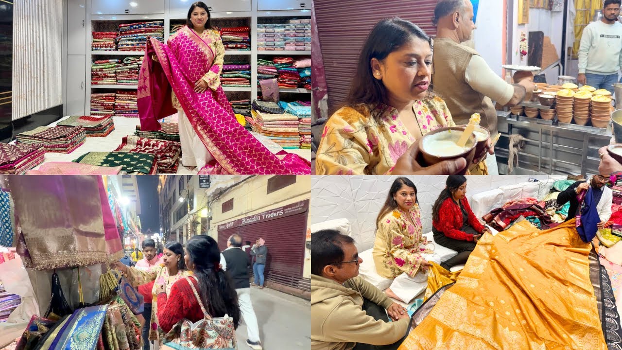 Banaras जाकर Banarasi Silk Saree की Shopping 🛍️ || Indian Mom Studio