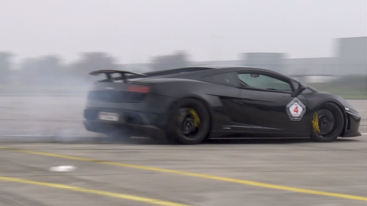 Lamborghini Gallardo Superleggera - REVS, DRAG RACE + BURNOUT!