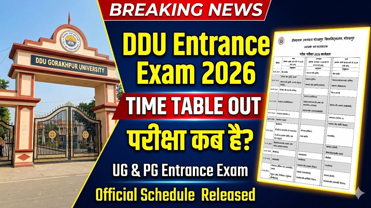 DDU GKP 2026 Exam Time Table 🔥 | Shift Wise Timing & Important Instructions | BA BSc Exam Kab Hoga ?