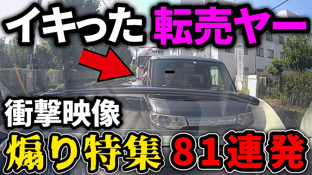 81選！煽り運転する者たち feat.怒り狂う者たち特集【ドラレコ】この後やばい！ドラレコが記録した驚愕の行動/衝撃の映像【交通安全推進、危険予知トレーニング】