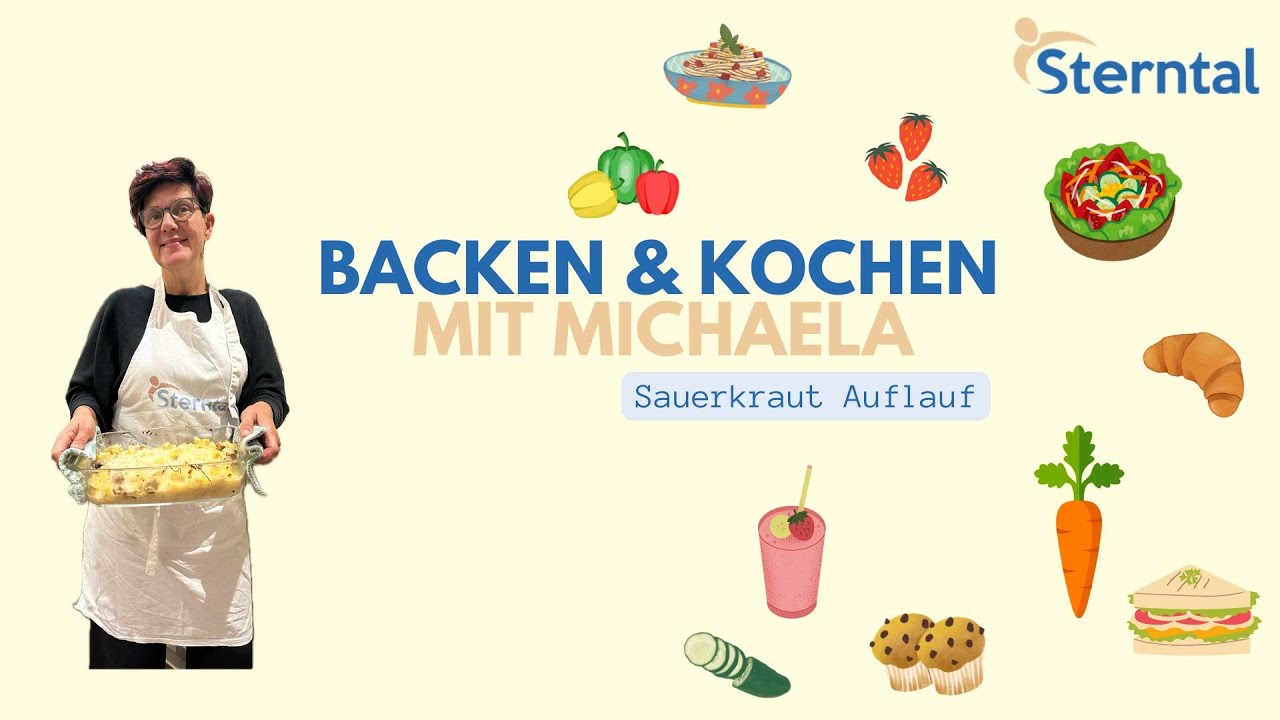 Video 518: Sterntal Live - Sauerkraut Auflauf zubereiten mit Michaela