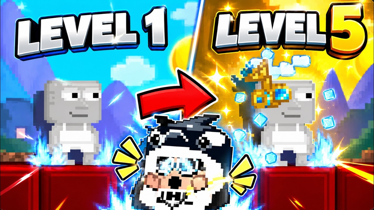 Upgrading BLUE ANCES to LEVEL 5 in Growtopia!