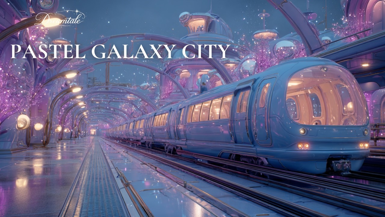 Floating Pastel City in the Violet Galaxy ｜Visual Relaxation ♬A Dreamscape Music Journey