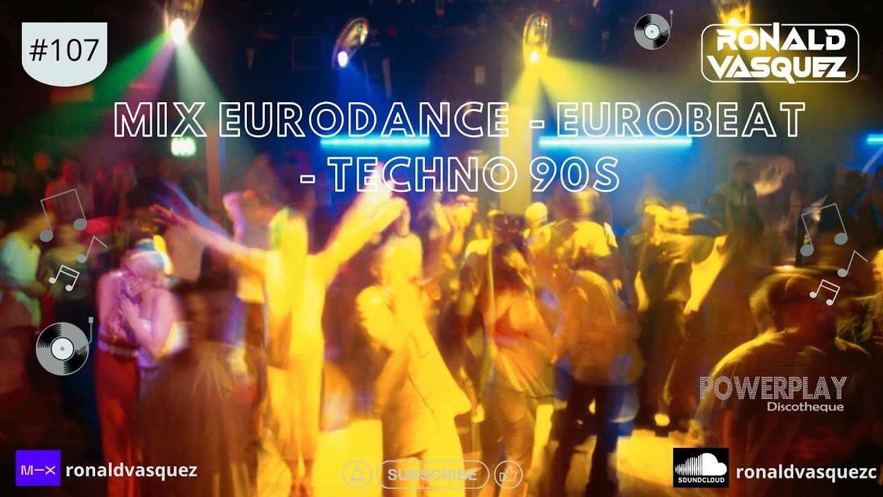 Mix 107 - Eurodance Eurobeat Techno 90s #eurodance #eurobeat #techno90s #música #music 