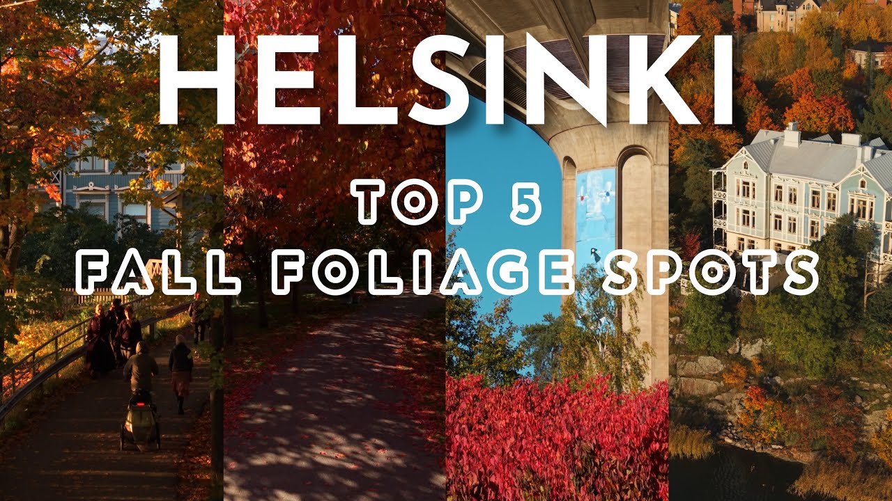 Helsinki Top 5 Fall Foliage Viewing Spots - 4K Drone Video