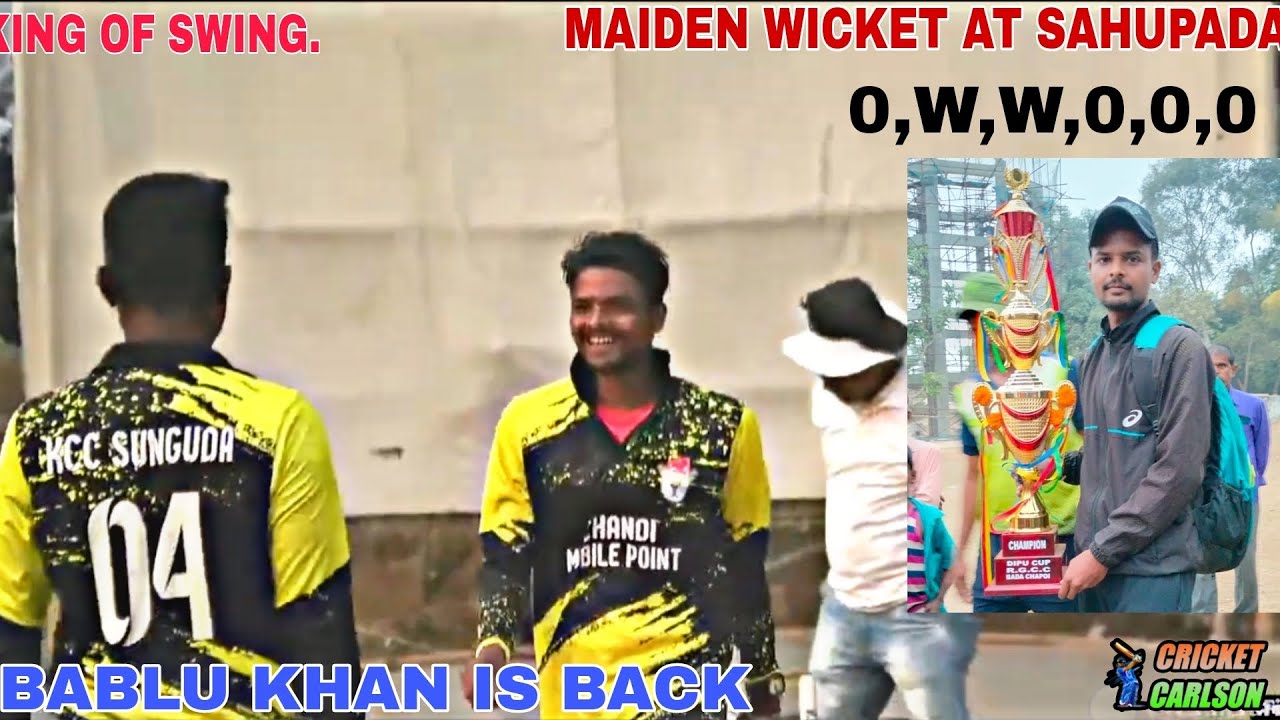 Bablu Khan Maiden Wicket Spell At Sahupada : #cricketcarlson #odishatenniscricket