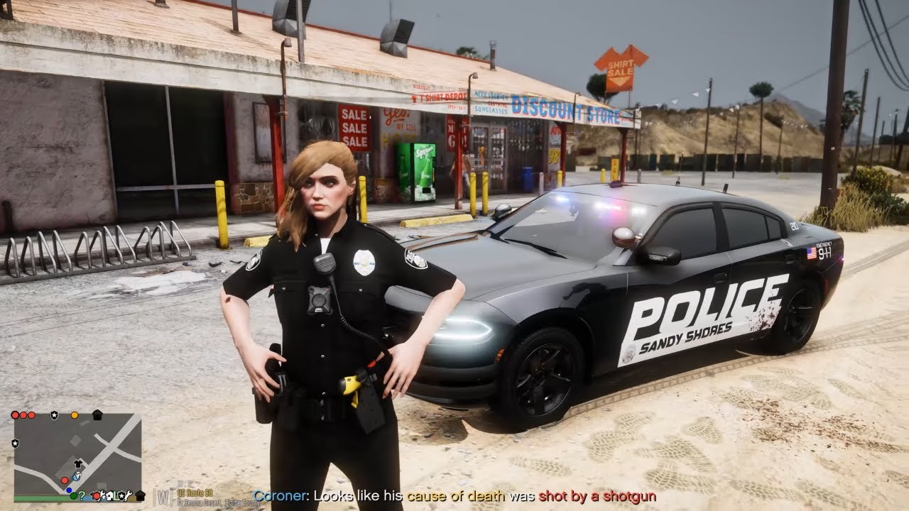 Gta 5 Lspdfr Let's Play As Sandy Shores PD Female Officer - SXT Charger Patrol #gta #lspdfr