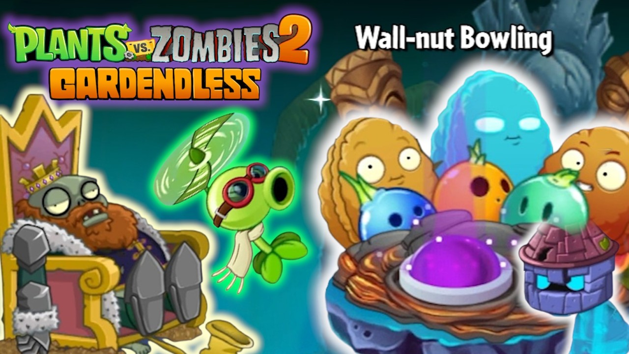 Wallnut Bowling endless zone, invisible zombies, Veteran King & rebalances | PvZ 2 Gardendless