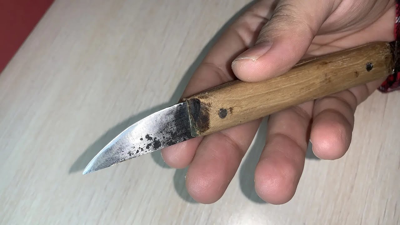 Маленький НОЖ для РАБОТЫ с ДЕРЕВОМ своими руками / KNIFE for WOODWORKING
