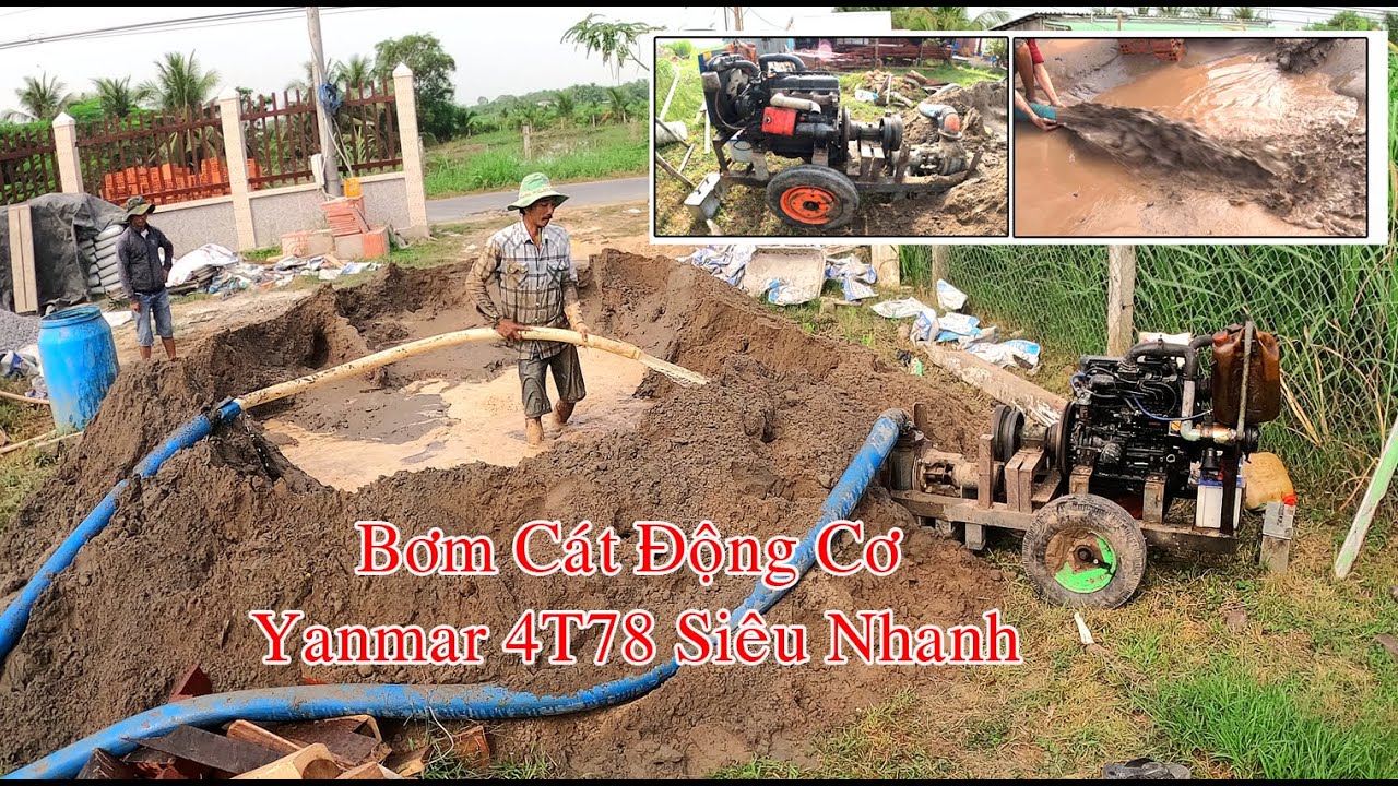 Máy Bơm Cát  Gác Động Cơ Yanmar 4T78 Gọn, Hiệu Quả/ Tung Vlog