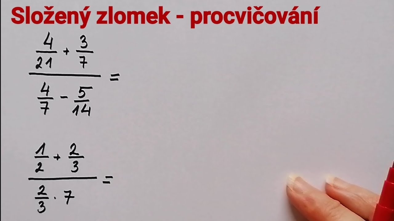 Složený zlomek - procvičování