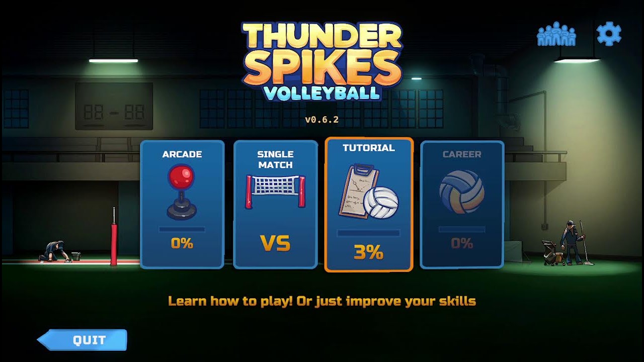 Thunder Spikes Volleyball Demo - Road to 100% Arcade