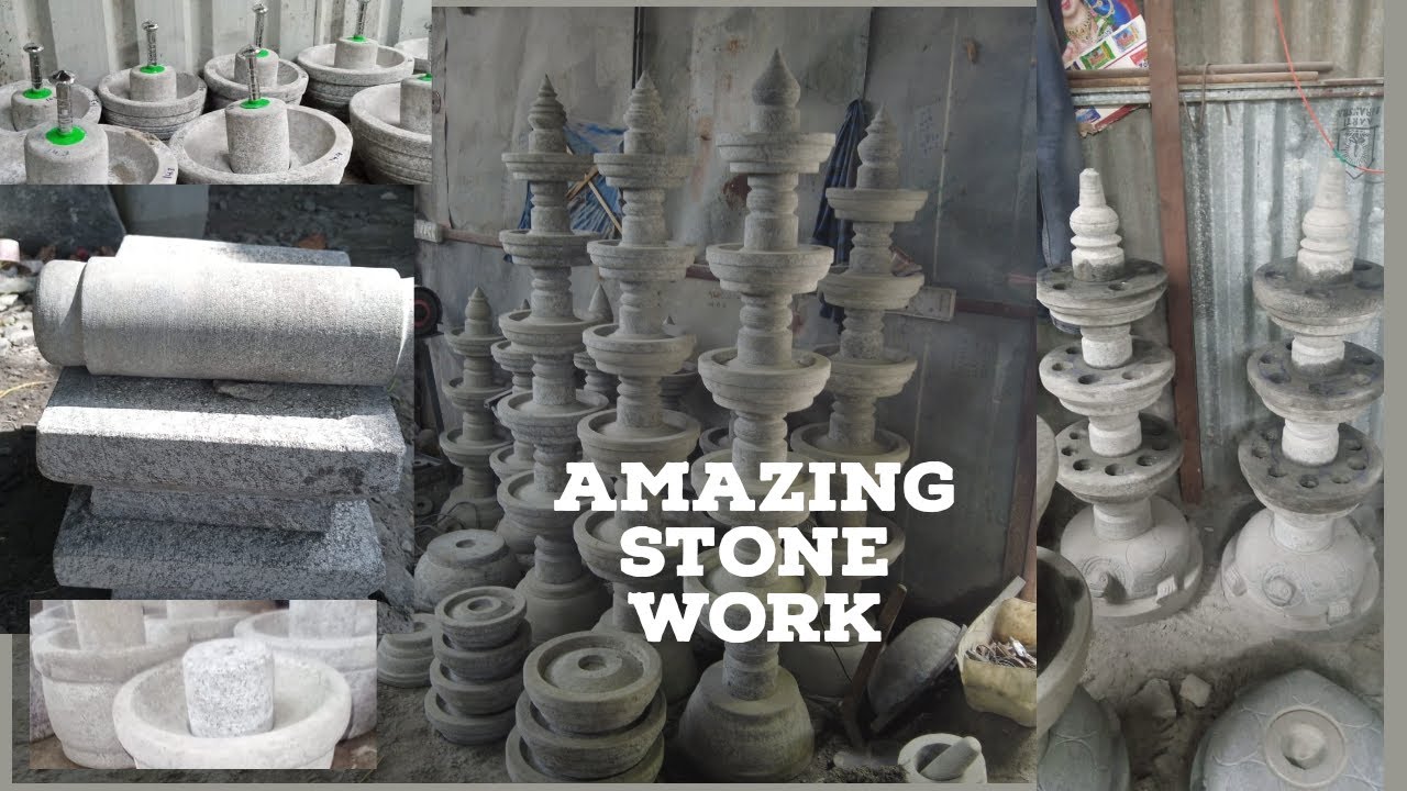 Amazing Stone craving   lathe work