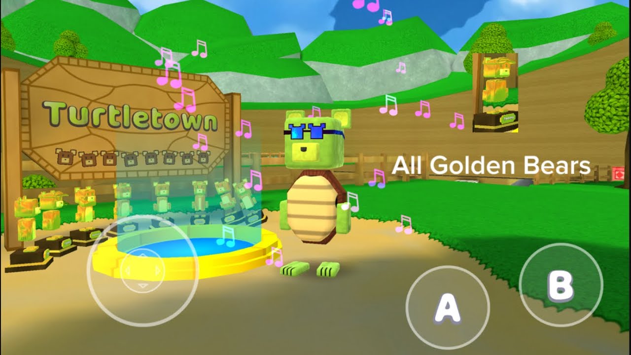 How to get all Golden bears in Turtle Town | Super Bear Adventure 3D
