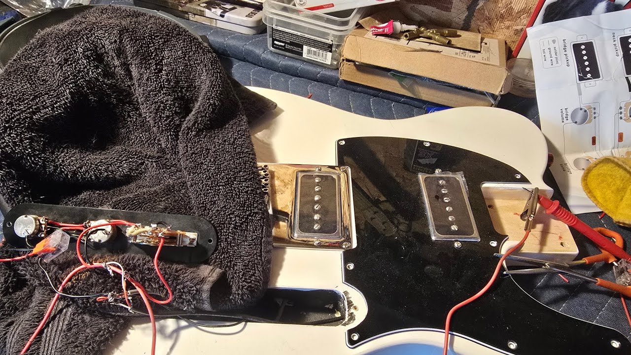 Guitar repair.  Working on some telecaster wiring. Some differences between squier parts and usa .