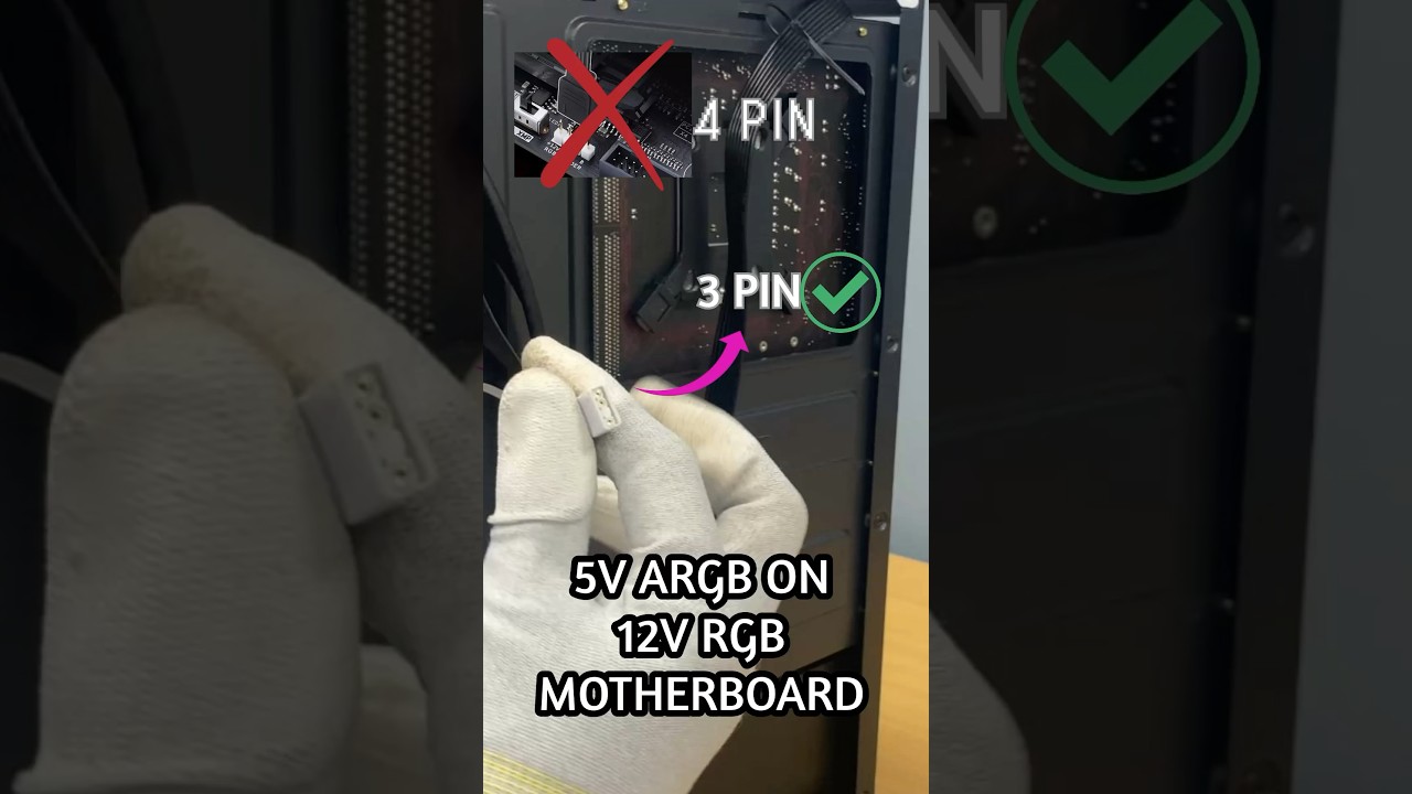 ARGB 5V 3 PIN controller if you don't have an ARGB motherboard extra FPS #gamingpcs #pcbuilding
