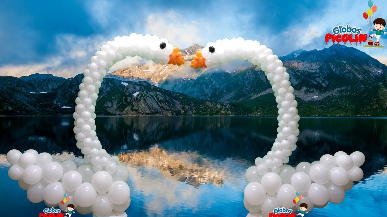 Cisne con globos paso a paso #196