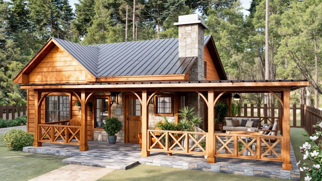 26'X30' (8X9 м) ИДЕАЛЬНЫЙ МАЛЕНЬКИЙ ФЕРМЕРСКИЙ ДОМИК для простой и красивой жизни 💛