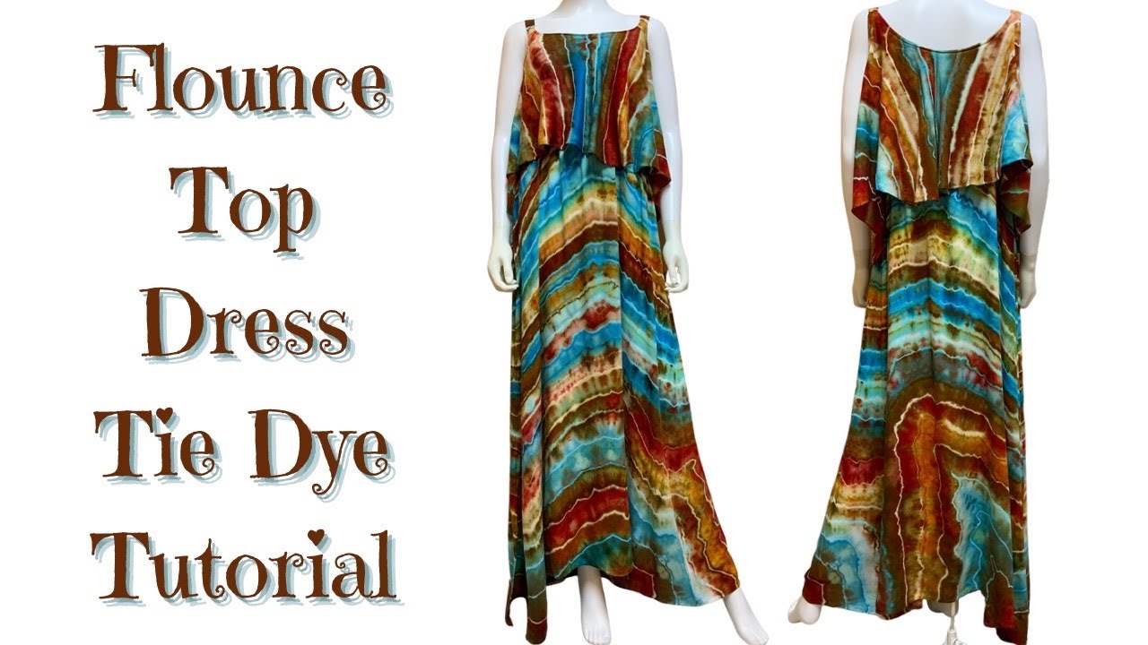 Tie-Dye Designs: Flounce Top Dress Sinew Wrap Ice Dye