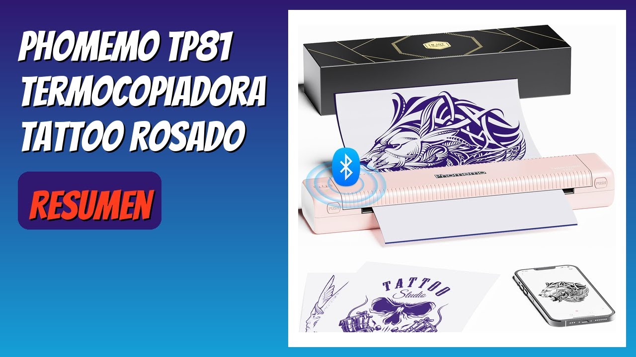 RESEÑA (2026) : Phomemo TP81 Termocopiadora Tattoo Rosado. DETALLES