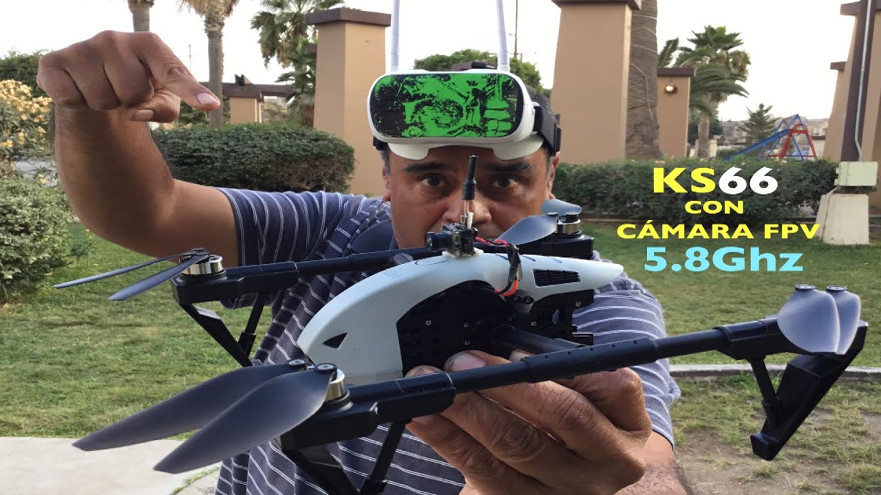 DRONE KS66 CON CAMARA FPV DE 5.8Ghz INSTALADA